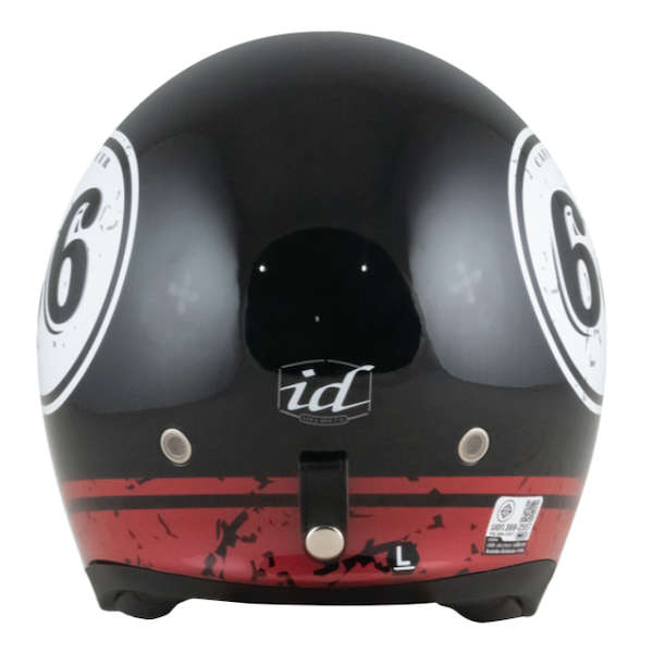 หมวกกันน็อค ID CR-1 Cafe Racer ดำเงา หมวกกันน็อควินเทจคลาสสิคครึ่งใบ มีแว่นด้านใน - Image 5