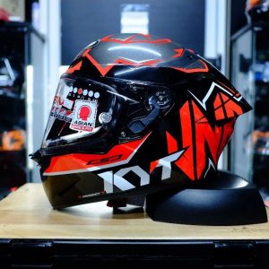 หมวกกันน็อค KYT รุ่น TT-Revo NICOLO BULEGA ชิลด์หน้าสีใส รูปทรงสปอร์ต แถมสปอยเลอร์ทุกใบ