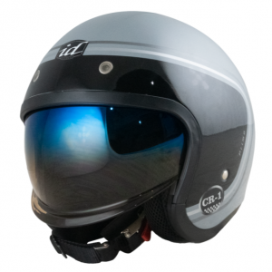 หมวกกันน็อค ID CR-1 Primo เทาแลมโบ หมวกกันน็อควินเทจคลาสสิคครึ่งใบ มีแว่นด้านใน