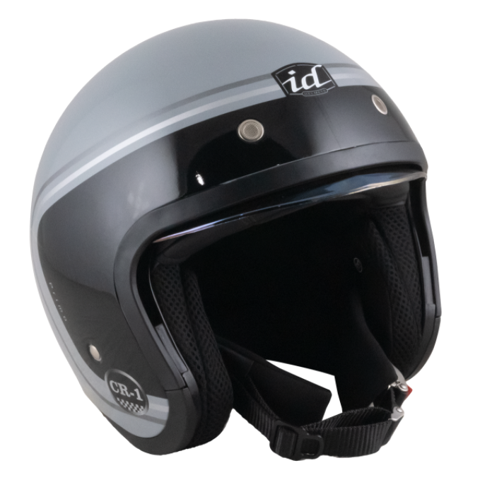 หมวกกันน็อค ID CR-1 Primo เทาแลมโบ หมวกกันน็อควินเทจคลาสสิคครึ่งใบ มีแว่นด้านใน - Image 3