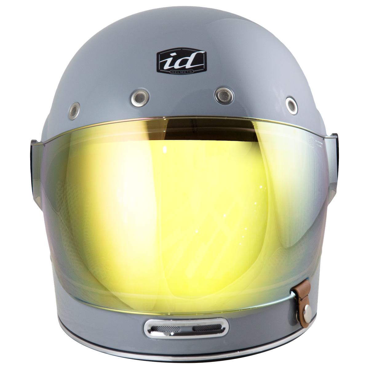 หมวกกันน็อค ID Rocket เทาแลมโบ หมวกกันน็อควินเทจ แถมชิลด์ดำ - Image 3