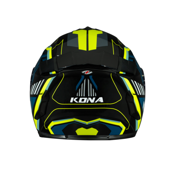 หมวกกันน็อค Real รุ่น Hurricane Kona ดำ-เขียว แบบสปอร์ตทัวริ่ง ชิลด์หน้าสีใส มีแว่นกันแดดด้านใน - Image 7