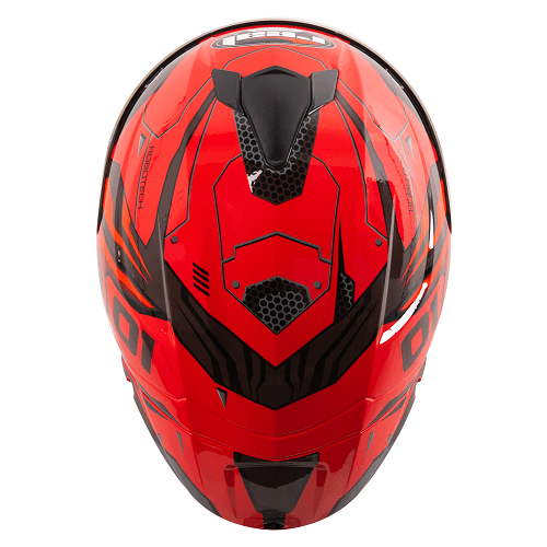 หมวกกันน็อค Real รุ่น Falcon Robotech ดำ-แดง ชิลด์หน้าสีใสเคลือบปรอทอ่อน - Image 3