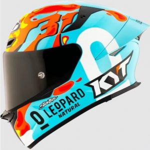 หมวกกันน็อค KYT รุ่น TT-Revo Leopard Aragon ชิลด์หน้าสีใส รูปทรงสปอร์ต แถมสปอยเลอร์ทุกใบ